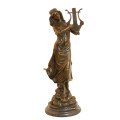 Musique Décor En Laiton Statue Classique Lady Sculpture En Bronze Sculpture Tpy-989